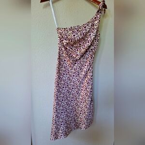 Shoshanna Womens One Shoulder Asymmetrical Hem Silk Dress. Size 0